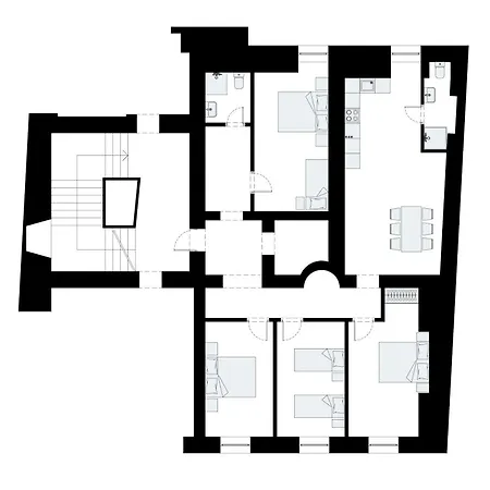 Apartament Harmony Apartment/9 Guests/ 4 Bedroom / Old Town *